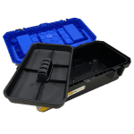 maxi pro toolbox blue open with tray