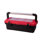 red maxipro toolbox with handle and compartments